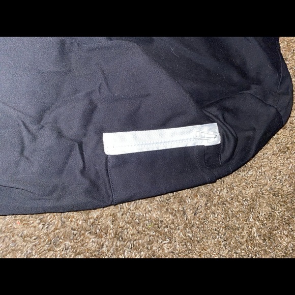 Forever 21 Mens Jacket Black With White Stripe Arm - Picture 4 of 9